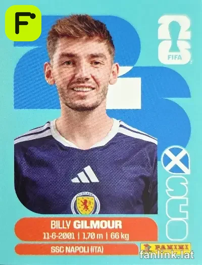 Billy Gilmour #SCO12 — Lámina Panini FIFA World Cup 2026