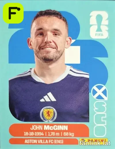 John McGinn #SCO17 — Lámina Panini FIFA World Cup 2026