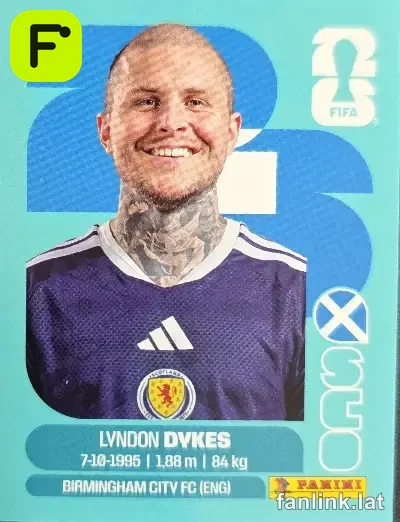 Lyndon Dykes #SCO18 — Lámina Panini FIFA World Cup 2026