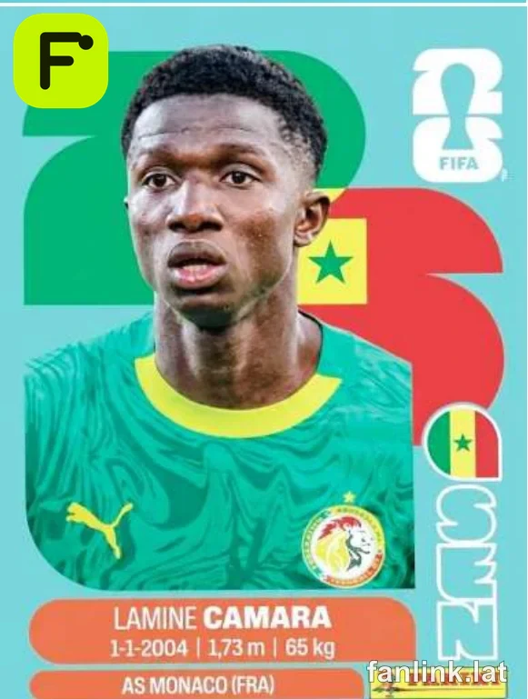 Lamine Camara #SEN14 — Lámina Panini FIFA World Cup 2026
