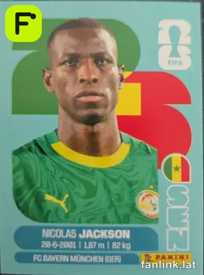 Nicolas Jackson #SEN19 — Lámina Panini FIFA World Cup 2026