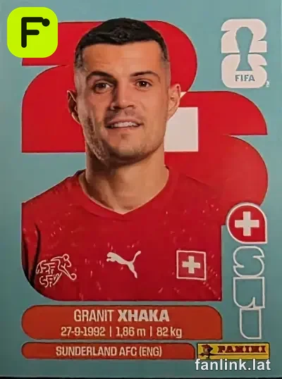 Granit Xhaka #SUI9 — Lámina Panini FIFA World Cup 2026