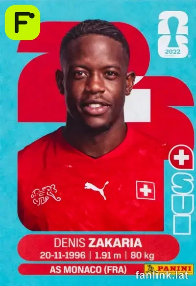Denis Zakaria #SUI10 — Lámina Panini FIFA World Cup 2026
