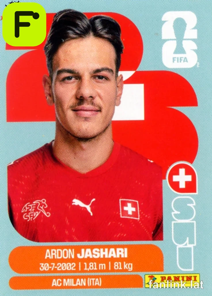 Ardon Jashari #SUI14 — Lámina Panini FIFA World Cup 2026