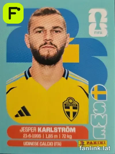 Jesper Karlström #SWE10 — Lámina Panini FIFA World Cup 2026