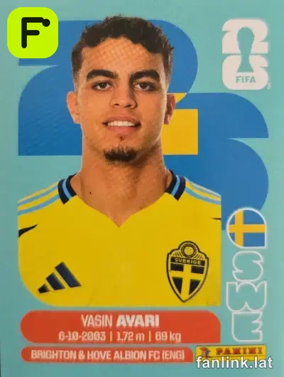 Yasin Ayari #SWE11 — Lámina Panini FIFA World Cup 2026
