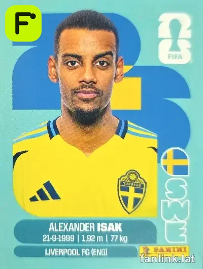 Alexander Isak #SWE19 — Lámina Panini FIFA World Cup 2026