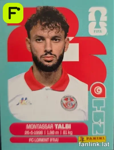 Montassar Talbi #TUN5 — Lámina Panini FIFA World Cup 2026