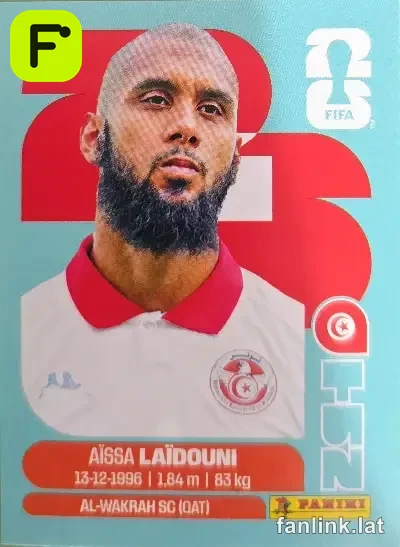 Aissa Laidouni #TUN10 — Lámina Panini FIFA World Cup 2026