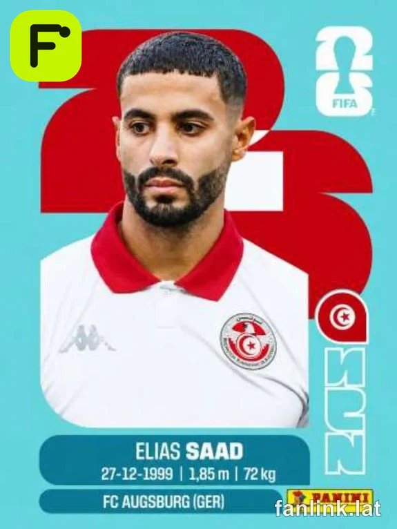 Elias Saad #TUN16 — Lámina Panini FIFA World Cup 2026