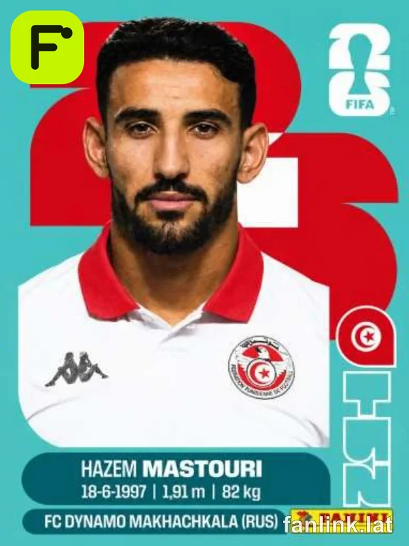 Hazem Mastouri #TUN17 — Lámina Panini FIFA World Cup 2026