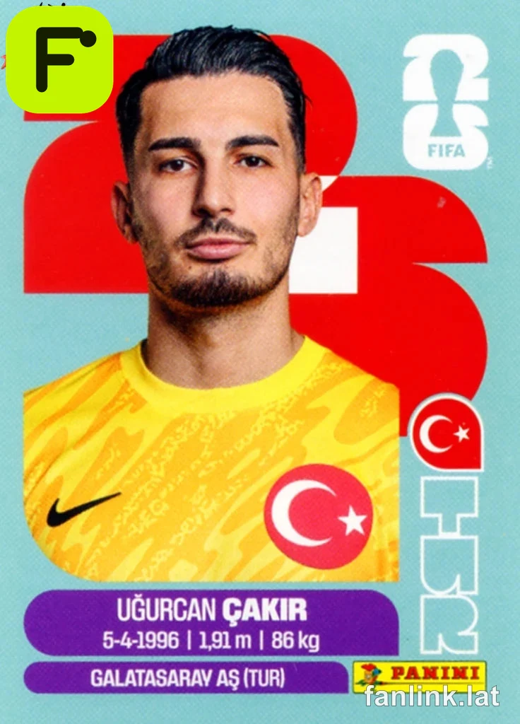 Ugurcan Cakir #TUR2 — Lámina Panini FIFA World Cup 2026