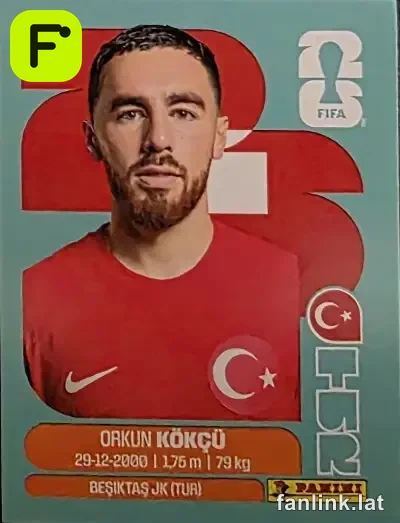 Orkun Kokcu #TUR12 — Lámina Panini FIFA World Cup 2026