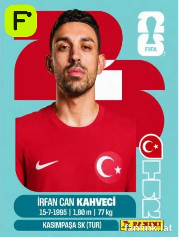Irfan Can Kahvecu #TUR15 — Lámina Panini FIFA World Cup 2026