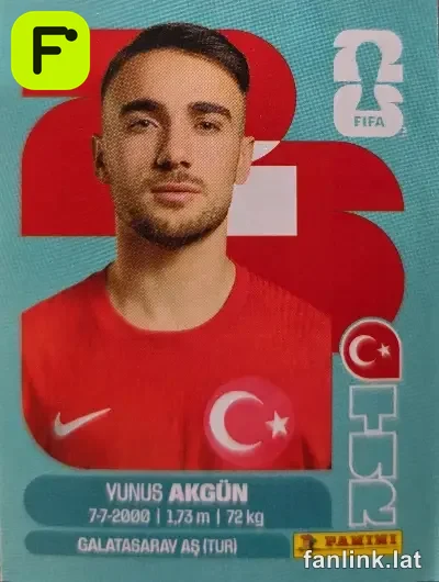 Yunus Akgun #TUR16 — Lámina Panini FIFA World Cup 2026
