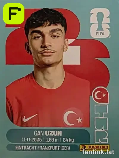 Can Uzun #TUR17 — Lámina Panini FIFA World Cup 2026