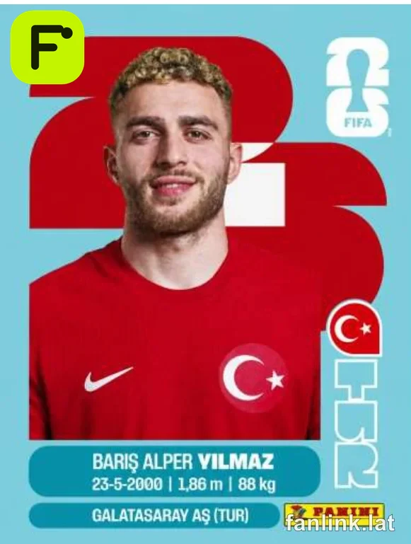 Baris Alper Yilmaz #TUR18 — Lámina Panini FIFA World Cup 2026