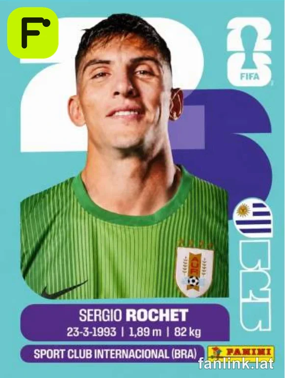 Sergio Rochet #URU2 — Lámina Panini FIFA World Cup 2026
