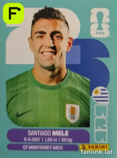 Santiago Mele #URU3 — Lámina Panini FIFA World Cup 2026
