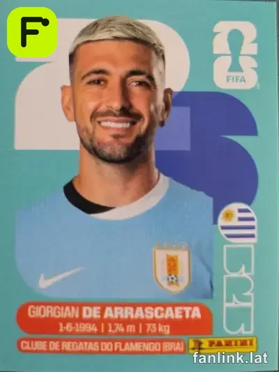 Giorgian De Arrascaeta #URU11 — Lámina Panini FIFA World Cup 2026