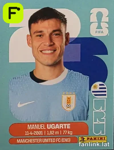 Manuel Ugarte #URU14 — Lámina Panini FIFA World Cup 2026