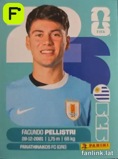 Facundo Pellistri #URU20 — Lámina Panini FIFA World Cup 2026