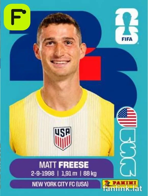 Math Freese #USA2 — Lámina Panini FIFA World Cup 2026