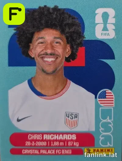 Chris Richards #USA3 — Lámina Panini FIFA World Cup 2026