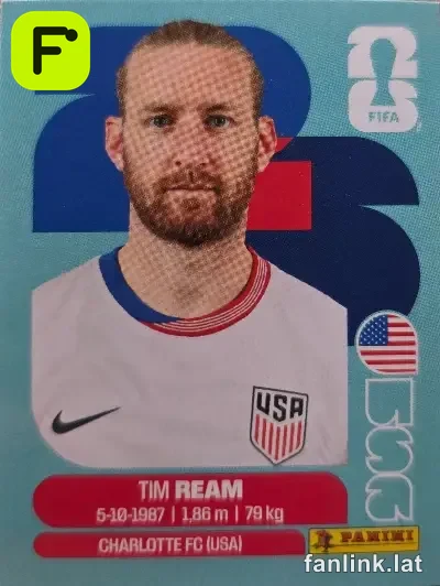 Tim Ream #USA4 — Lámina Panini FIFA World Cup 2026