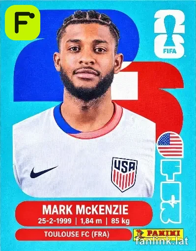 Mark McKenzie #USA5 — Lámina Panini FIFA World Cup 2026