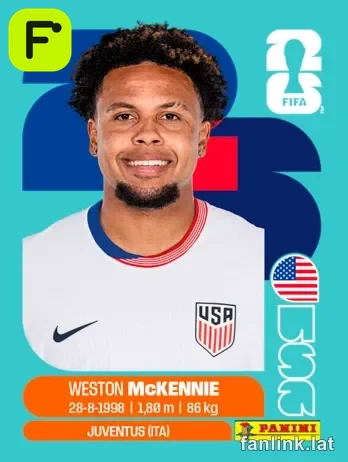 Weston McKenny #USA10 — Lámina Panini FIFA World Cup 2026