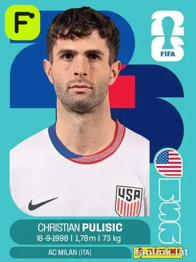 Christian Pulisic #USA16 — Lámina Panini FIFA World Cup 2026