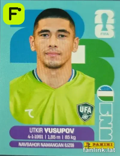 Utkir Yusupov #UZB2 — Lámina Panini FIFA World Cup 2026