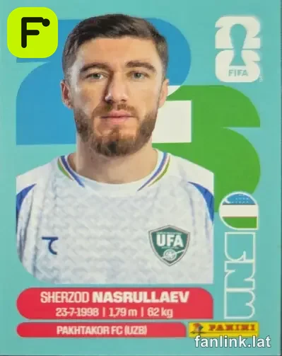 Sherzod Nasrullaev #UZB4 — Lámina Panini FIFA World Cup 2026