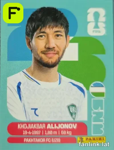 Khojiakbar Alijonov #UZB8 — Lámina Panini FIFA World Cup 2026