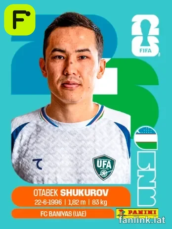 Otabek Shukurov #UZB11 — Lámina Panini FIFA World Cup 2026