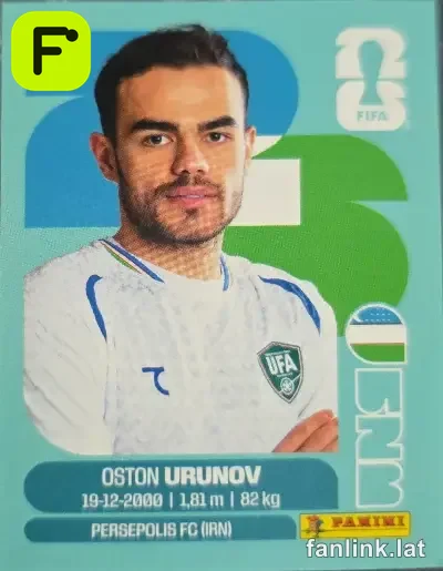 Oston Urunov #UZB17 — Lámina Panini FIFA World Cup 2026