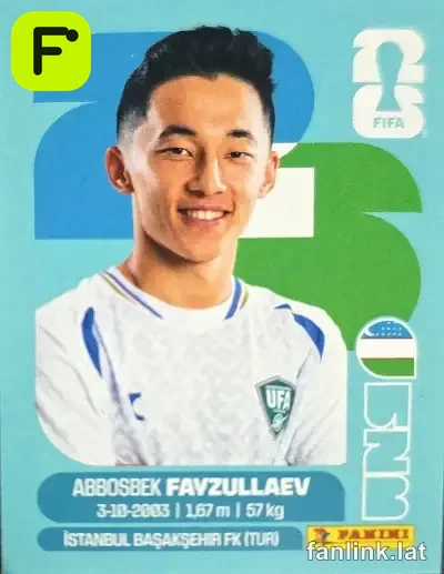Abbosbek Fayzullaev #UZB20 — Lámina Panini FIFA World Cup 2026
