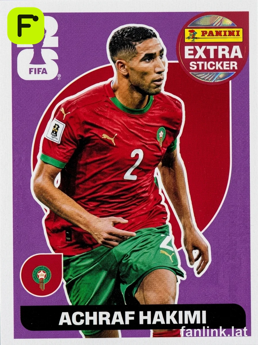 Achraf Hakimi #EXTRA1 — Lámina Panini FIFA World Cup 2026