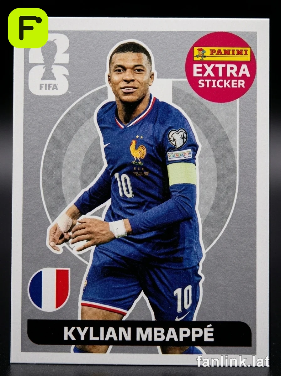 Kylian Mbappé (Silver) #EXTRA12S — Lámina Panini FIFA World Cup 2026