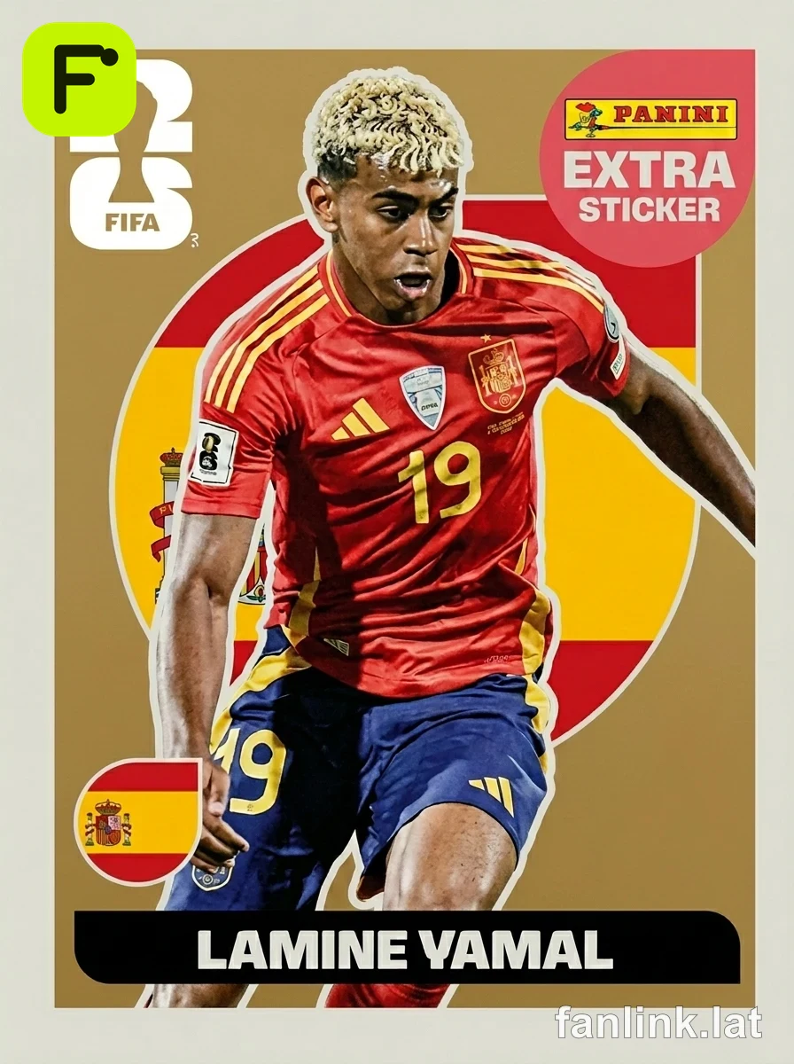 Lamine Yamal (Gold) #EXTRA13G — Lámina Panini FIFA World Cup 2026