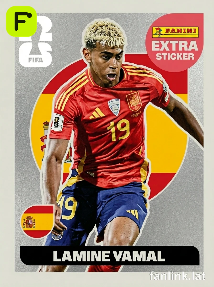 Lamine Yamal (Silver) #EXTRA13S — Lámina Panini FIFA World Cup 2026