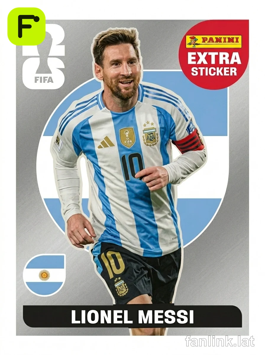 Lionel Messi (Silver) #EXTRA14S — Lámina Panini FIFA World Cup 2026