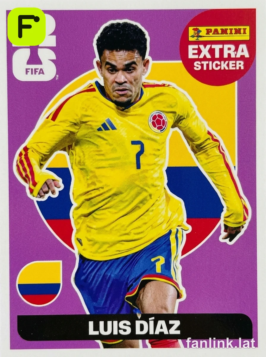 Luis Díaz #EXTRA15 — Lámina Panini FIFA World Cup 2026