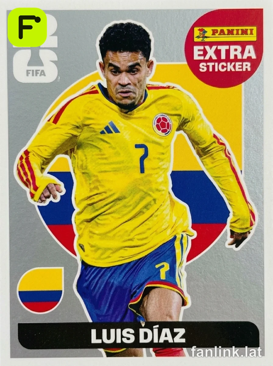 Luis Díaz (Silver) #EXTRA15S — Lámina Panini FIFA World Cup 2026
