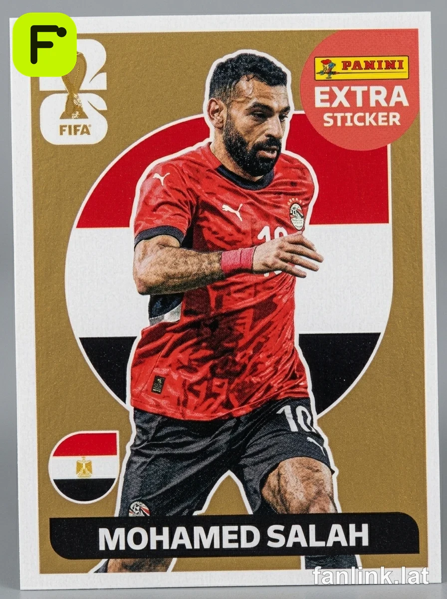 Mohamed Salah (Gold) #EXTRA17G — Lámina Panini FIFA World Cup 2026