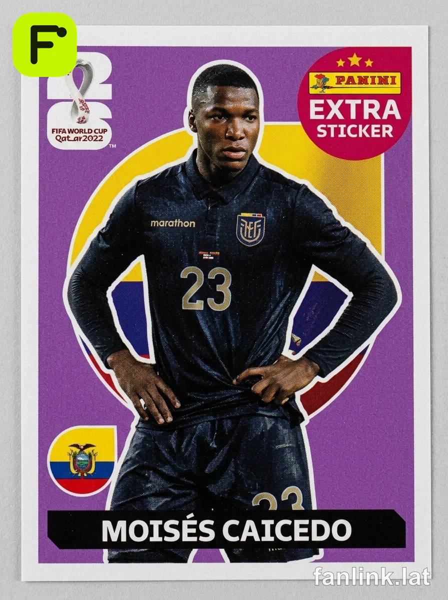 Moisés Caicedo #EXTRA18 — Lámina Panini FIFA World Cup 2026
