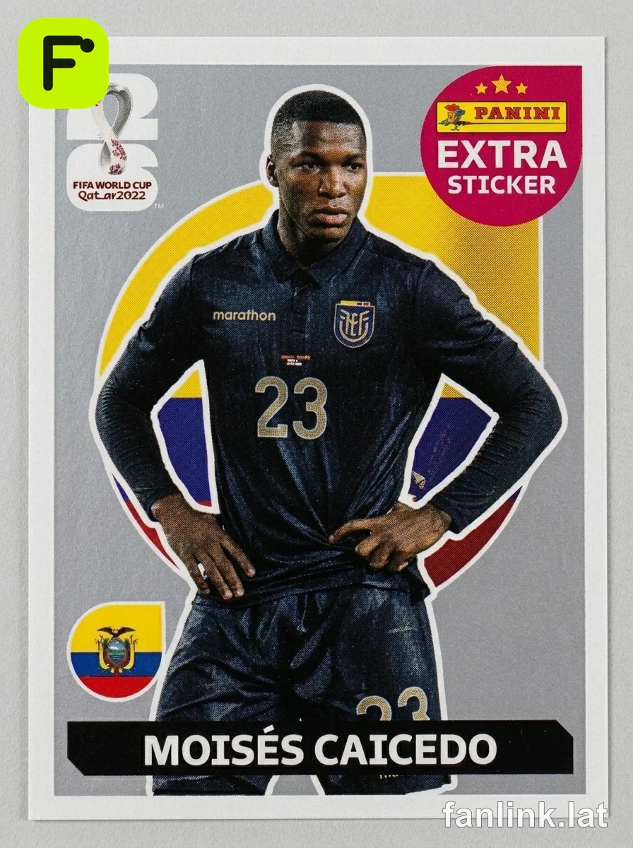 Moisés Caicedo (Silver) #EXTRA18S — Lámina Panini FIFA World Cup 2026
