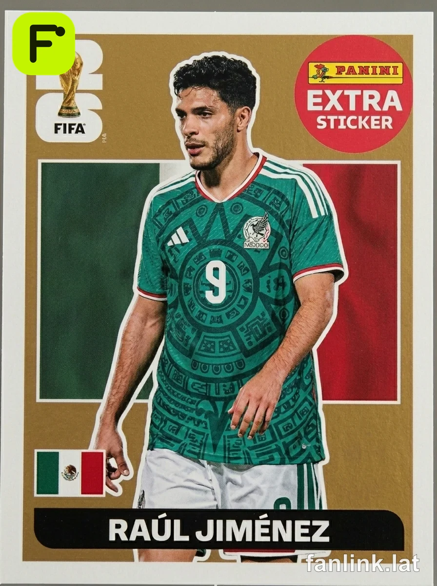 Raúl Jiménez (Gold) #EXTRA19G — Lámina Panini FIFA World Cup 2026