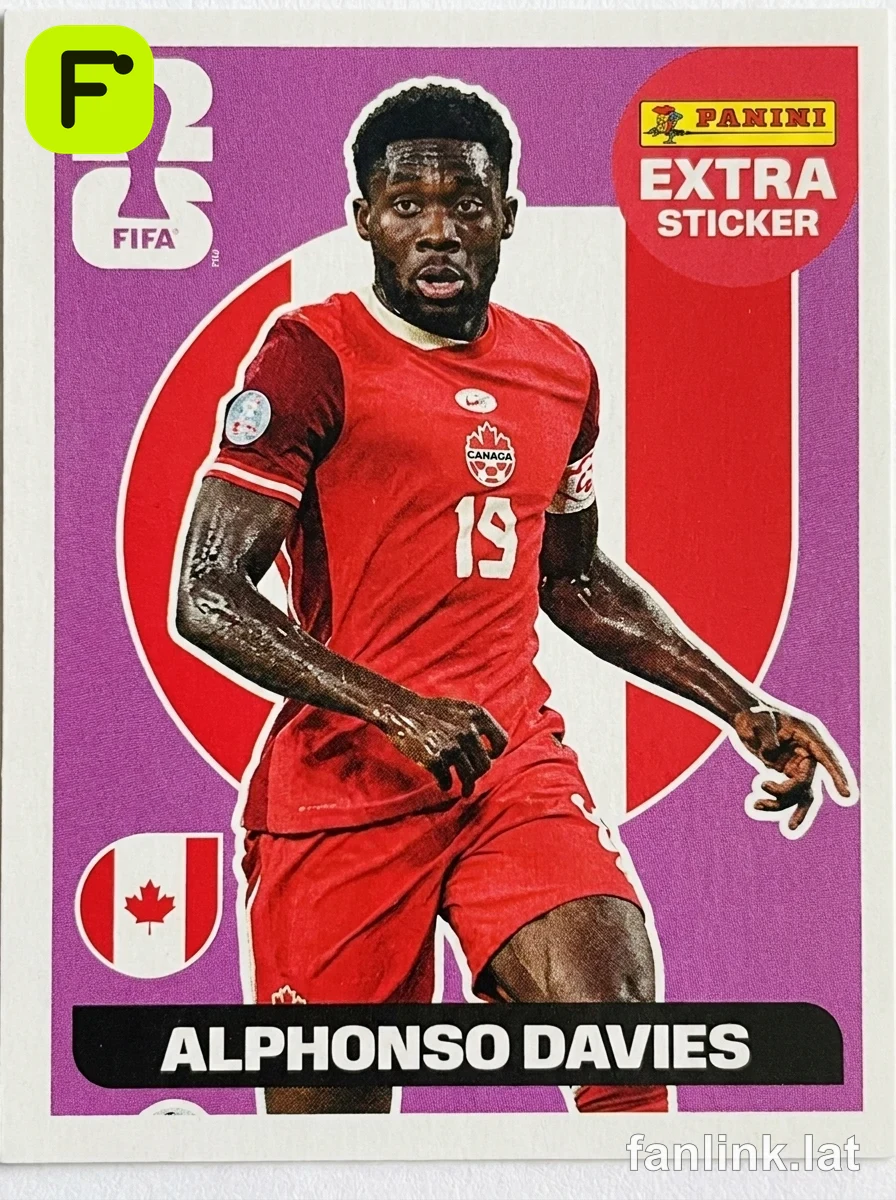 Alphonso Davies #EXTRA2 — Lámina Panini FIFA World Cup 2026